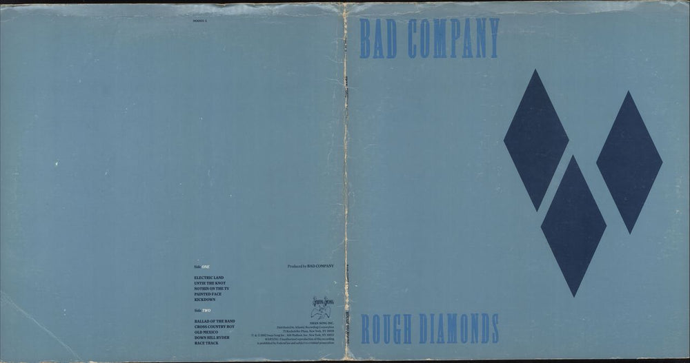 Bad Company Rough Diamonds - Test Press UK vinyl LP album (LP record) TEST PRESSING