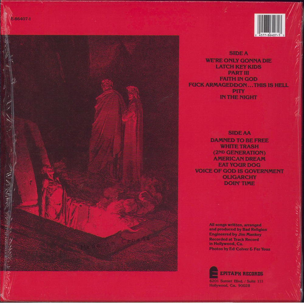 Bad Religion How Could Hell Be Any Worse? US vinyl LP album (LP record) 045778640713