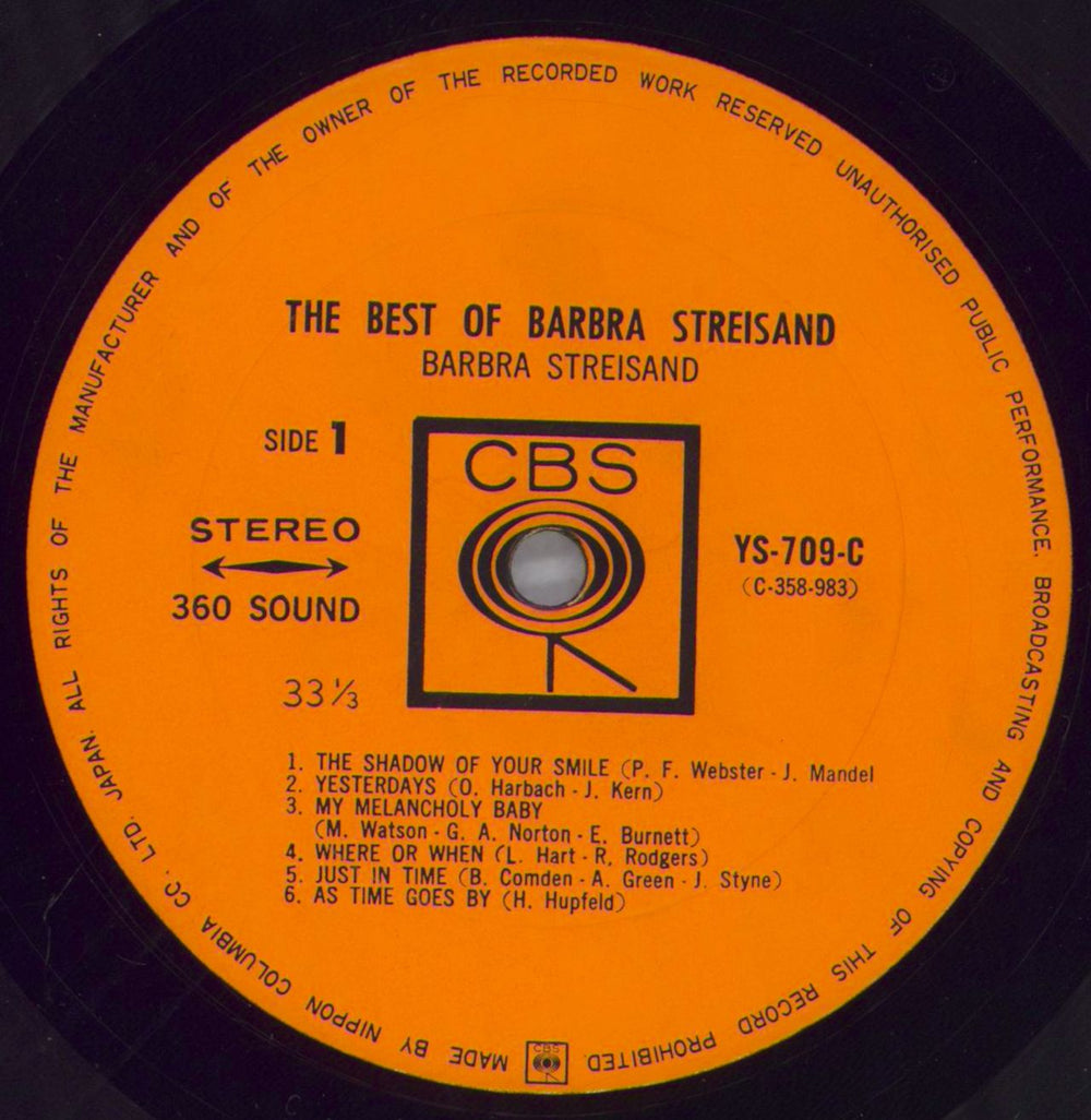 Barbra Streisand The Best Of Barbra Streisand - EX Japanese vinyl LP album (LP record) BARLPTH822896