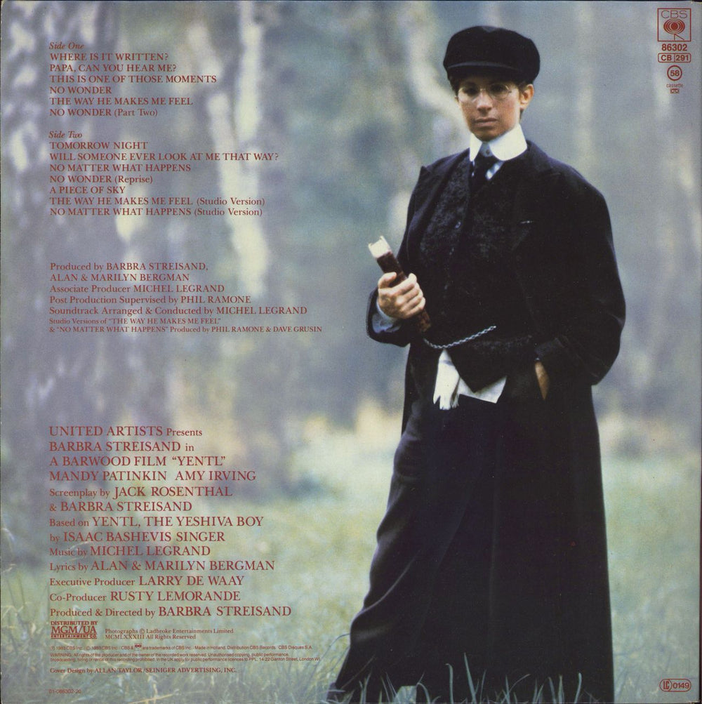 Barbra Streisand Yentl UK vinyl LP album (LP record)
