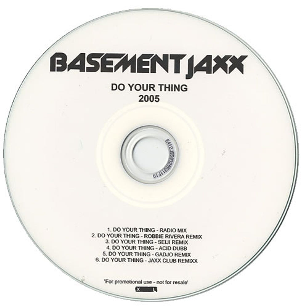 Basement Jaxx Do Your Thing UK Promo CD-R acetate CD-R ACETATE