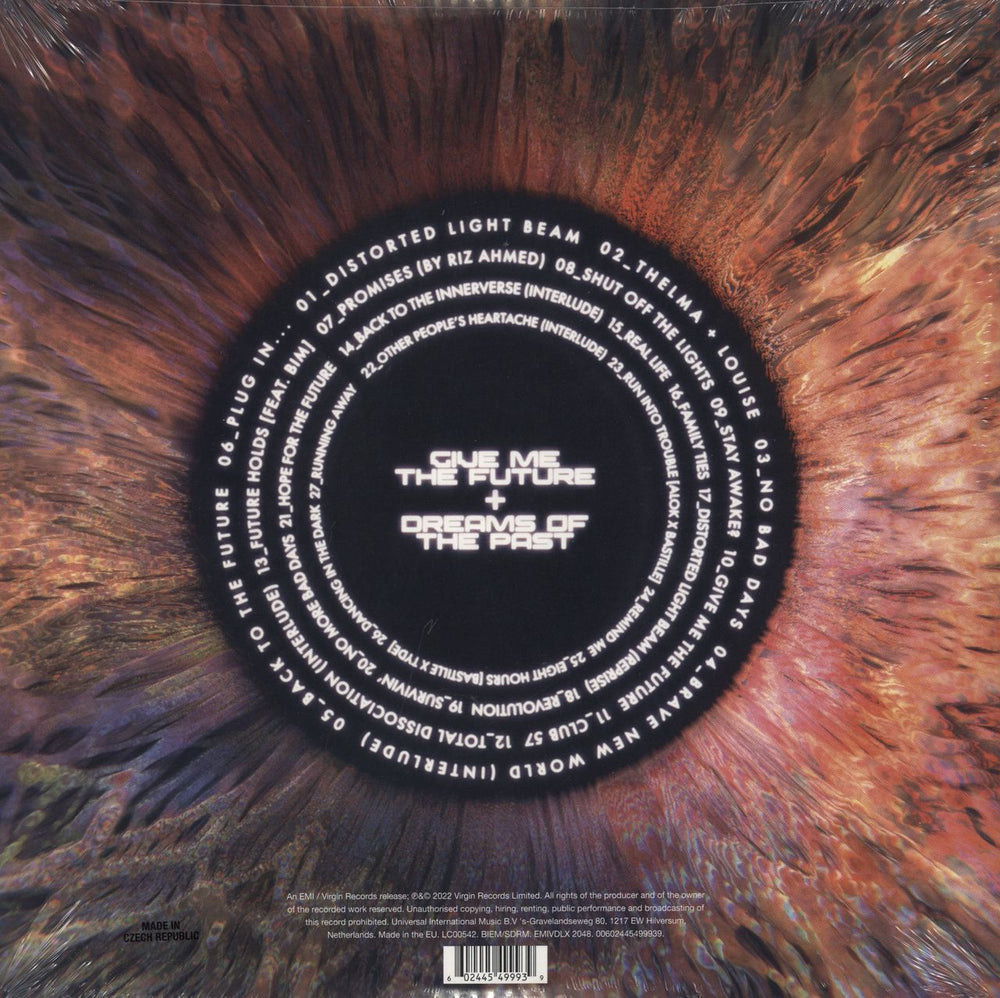 Bastille Give Me The Future + Dreams Of The Past - Clear w/ Green & Orange Splatter UK 2-LP vinyl record set (Double LP Album) 602445499939