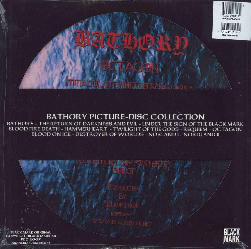 Bathory Octagon - Sealed Swedish picture disc LP (vinyl picture disc album) 602276161111