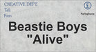 Beastie Boys Alive UK Promo video (VHS or PAL or NTSC) PROMO VIDEO