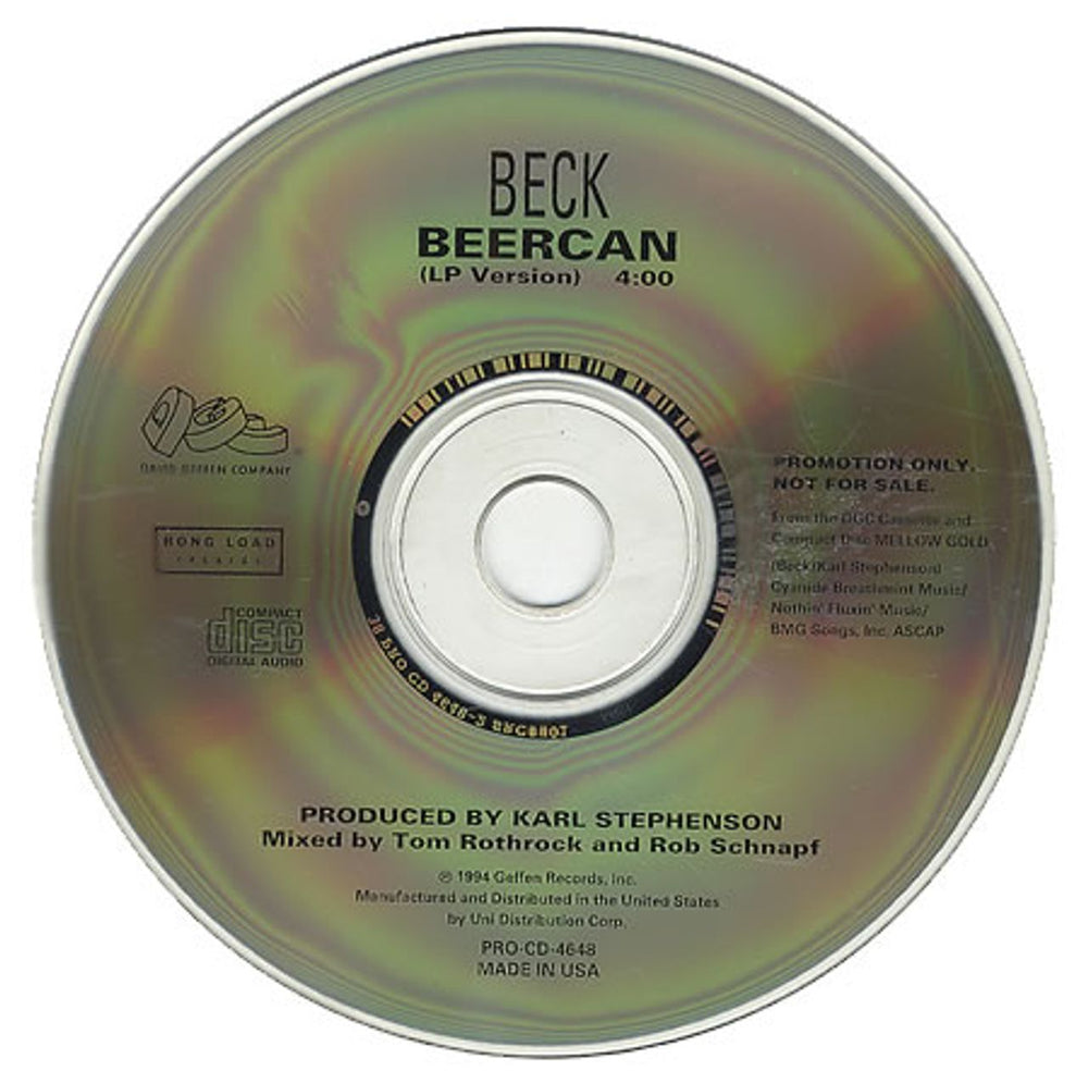 Beck Beercan US Promo CD single (CD5 / 5") PRO-CD-4648