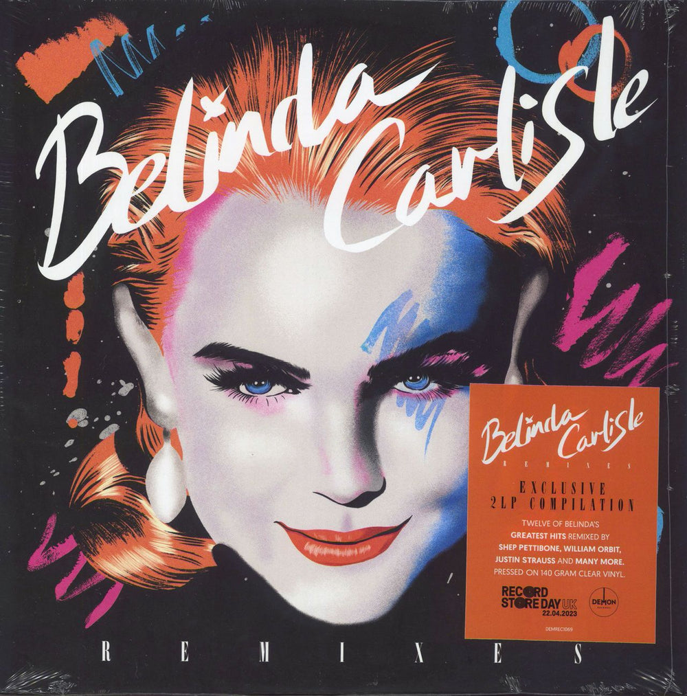 Belinda Carlisle Remixes - Clear Vinyl - Sealed US 2-LP vinyl record set (Double LP Album) DEMREC1069