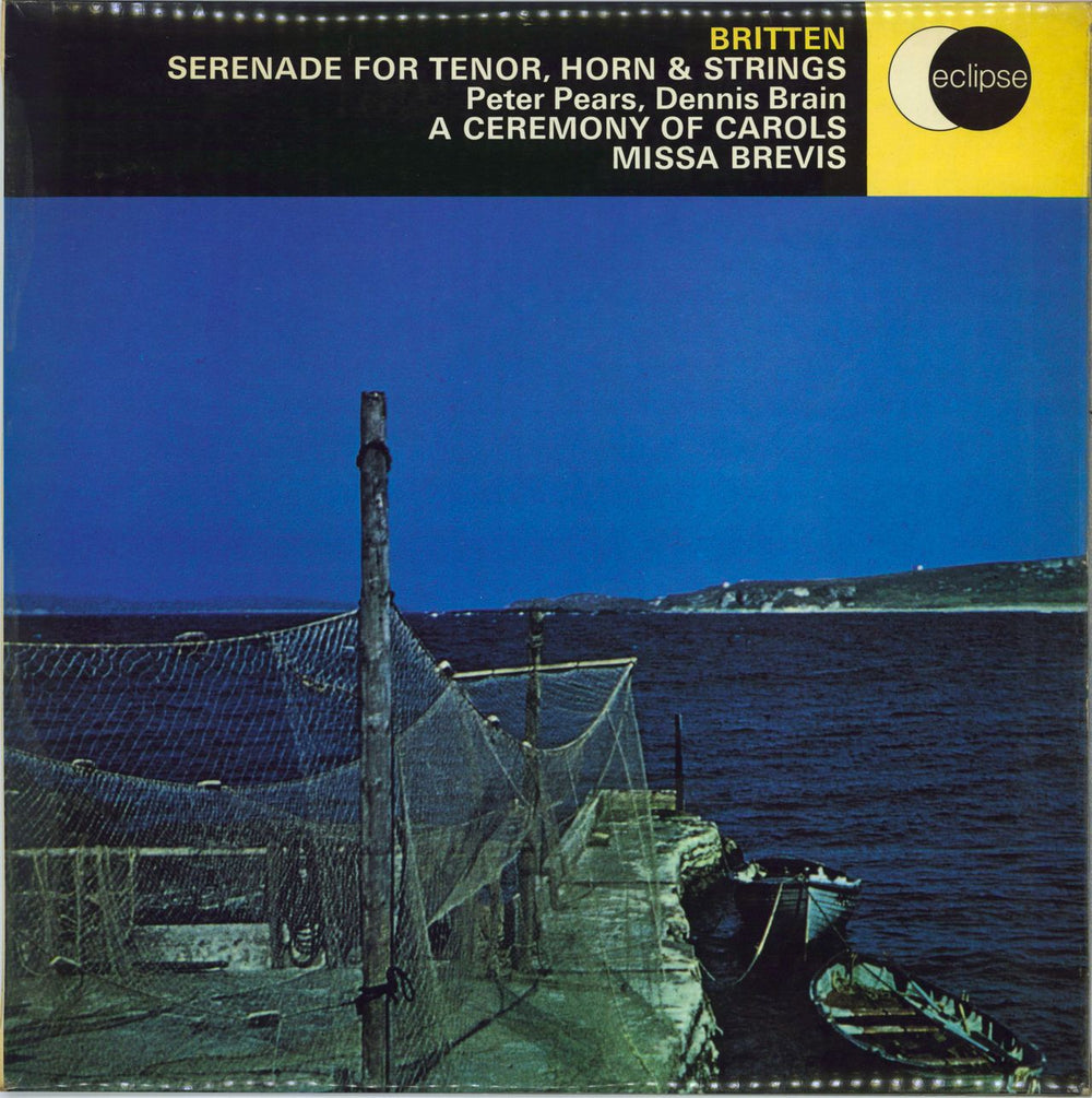 Benjamin Britten Serenade for Tenor, Horn and Strings / A Ceremony Of Carols / Missa Brevis - 1st UK vinyl LP album (LP record) ECS507