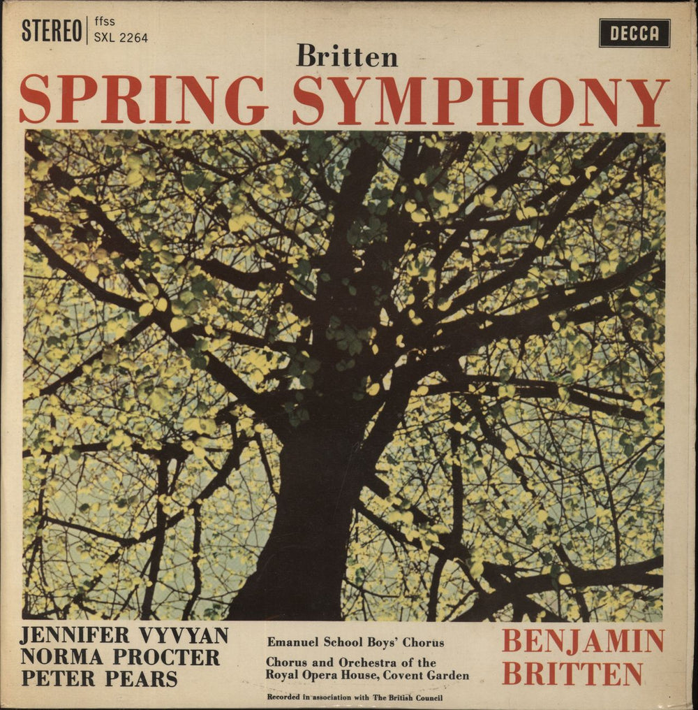 Benjamin Britten Spring Symphony - 1st UK vinyl LP album (LP record) SXL2264