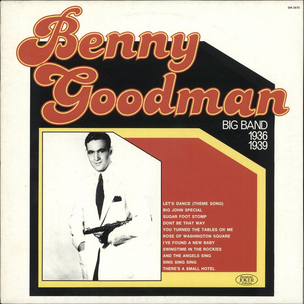 Benny Goodman Benny Goodman Big Band 1936-1939 Italian vinyl LP album (LP record) SM3870