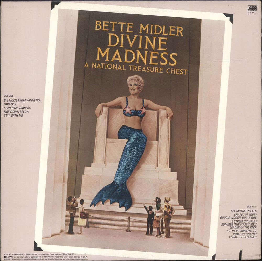 Bette Midler Divine Madness US vinyl LP album (LP record)