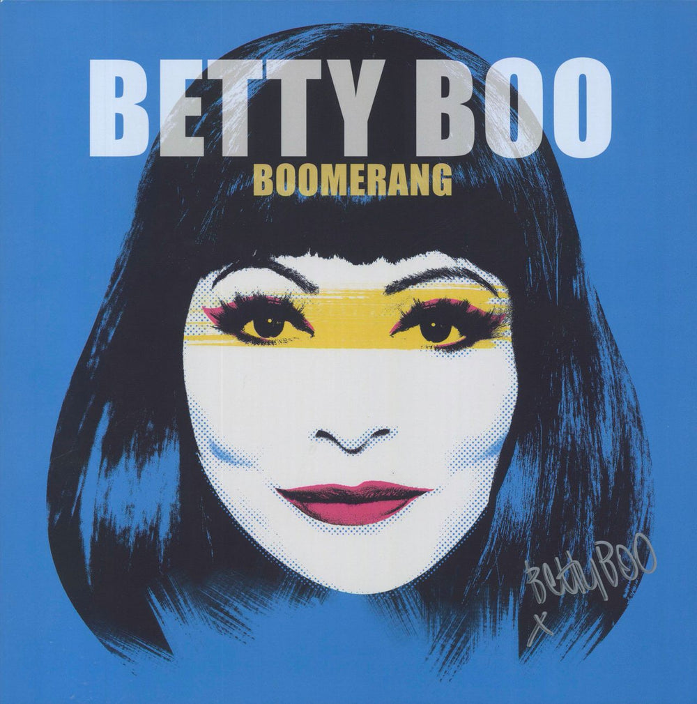 Betty Boo Boomerang - Pink Vinyl - Autographed UK vinyl LP album (LP record) BOOLP01