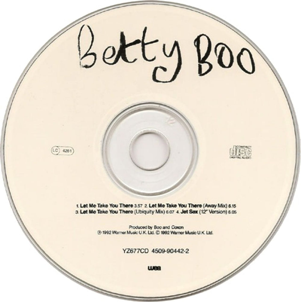 Betty Boo Let Me Take You There - White Disc UK CD single (CD5 / 5") BOOC5LE50893