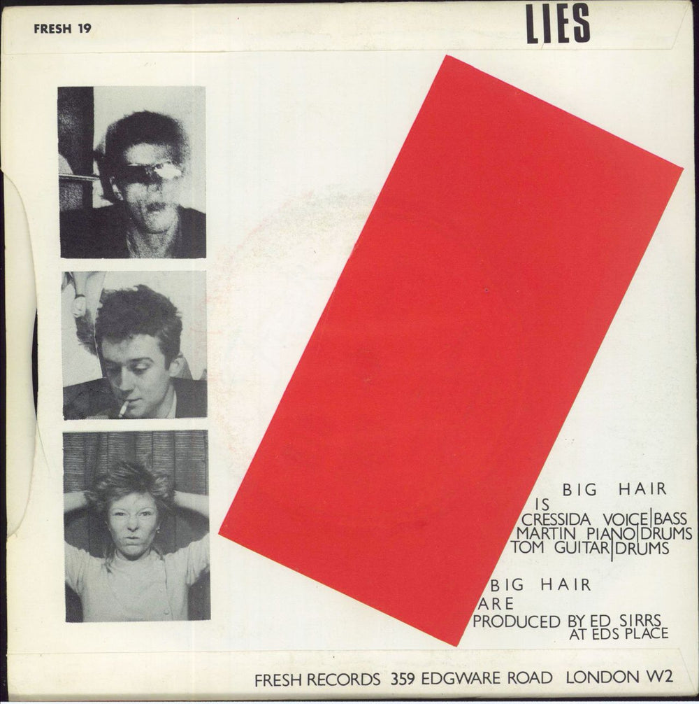 Big Hair Puppet On A String UK 7" vinyl single (7 inch record / 45)