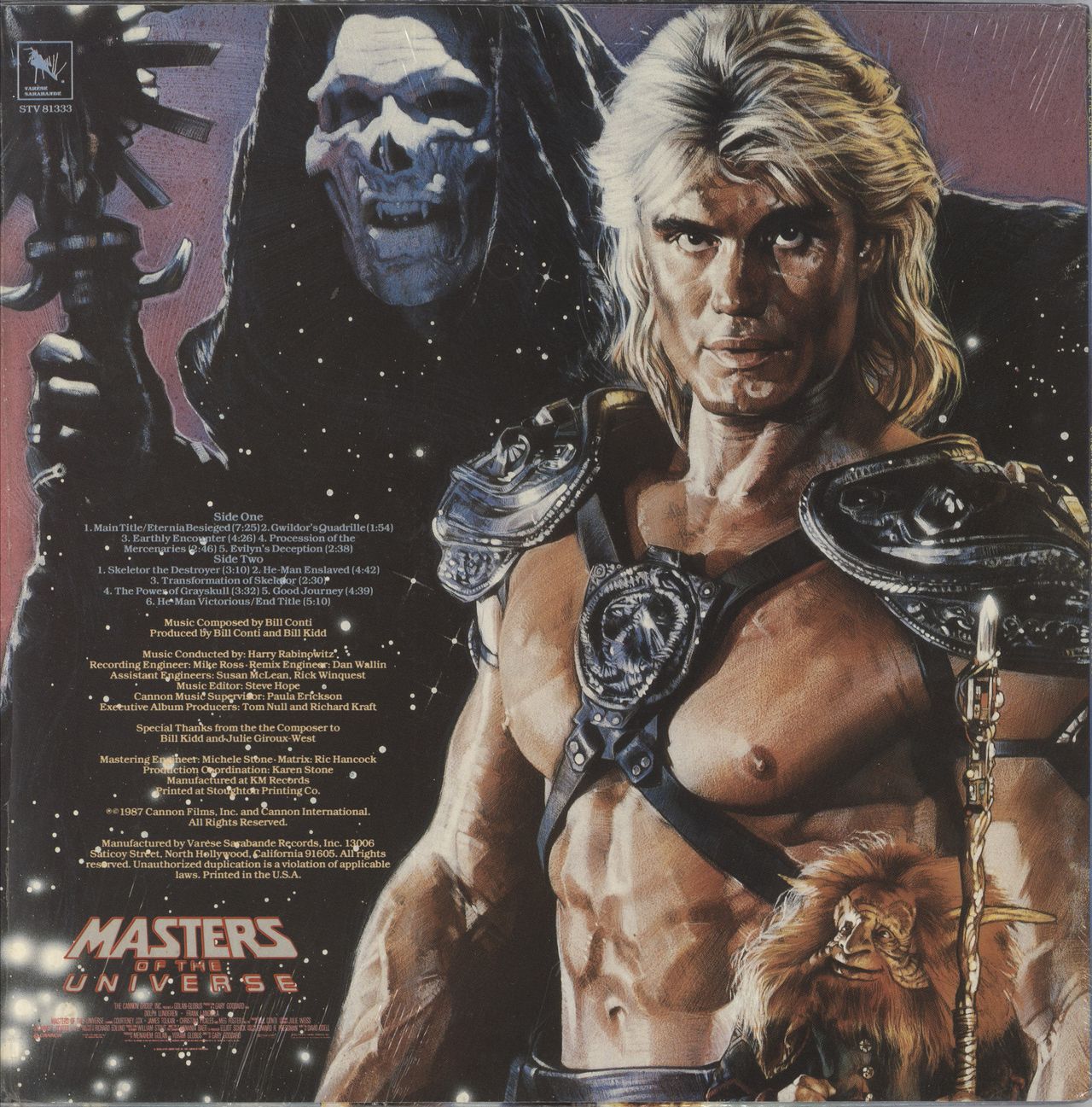 Bill Conti Masters Of The Universe - shrink US Vinyl LP — RareVinyl.com