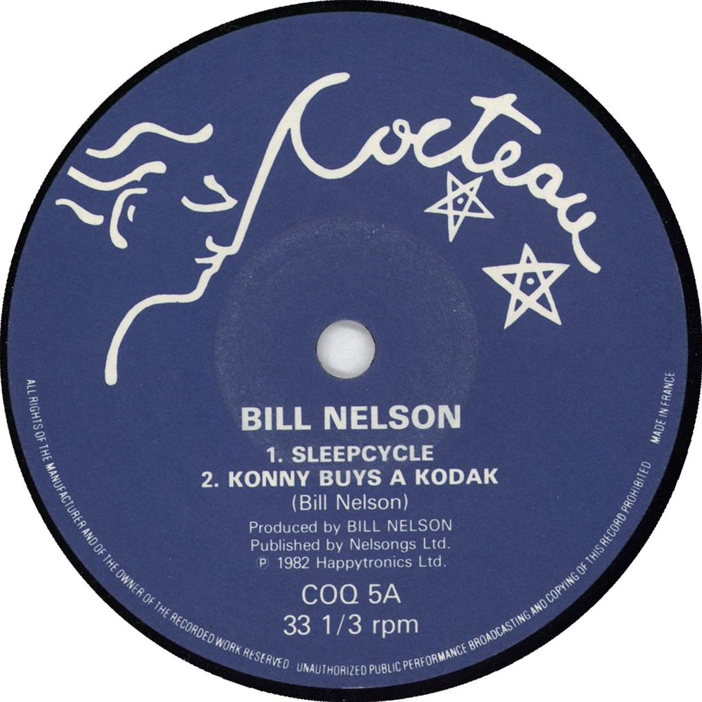 Bill Nelson Sleepcycle UK 7" vinyl single (7 inch record / 45) COQ5