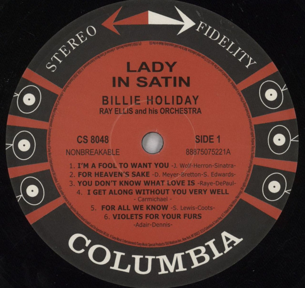 Billie Holiday Lady In Satin - 180gm UK vinyl LP album (LP record) B/HLPLA821542