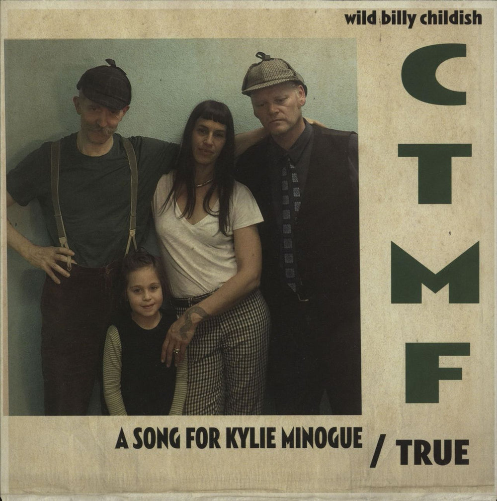 Billy Childish A Song For Kylie Minogue / True - yellow vinyl UK 7" vinyl single (7 inch record / 45) DAMGOOD454