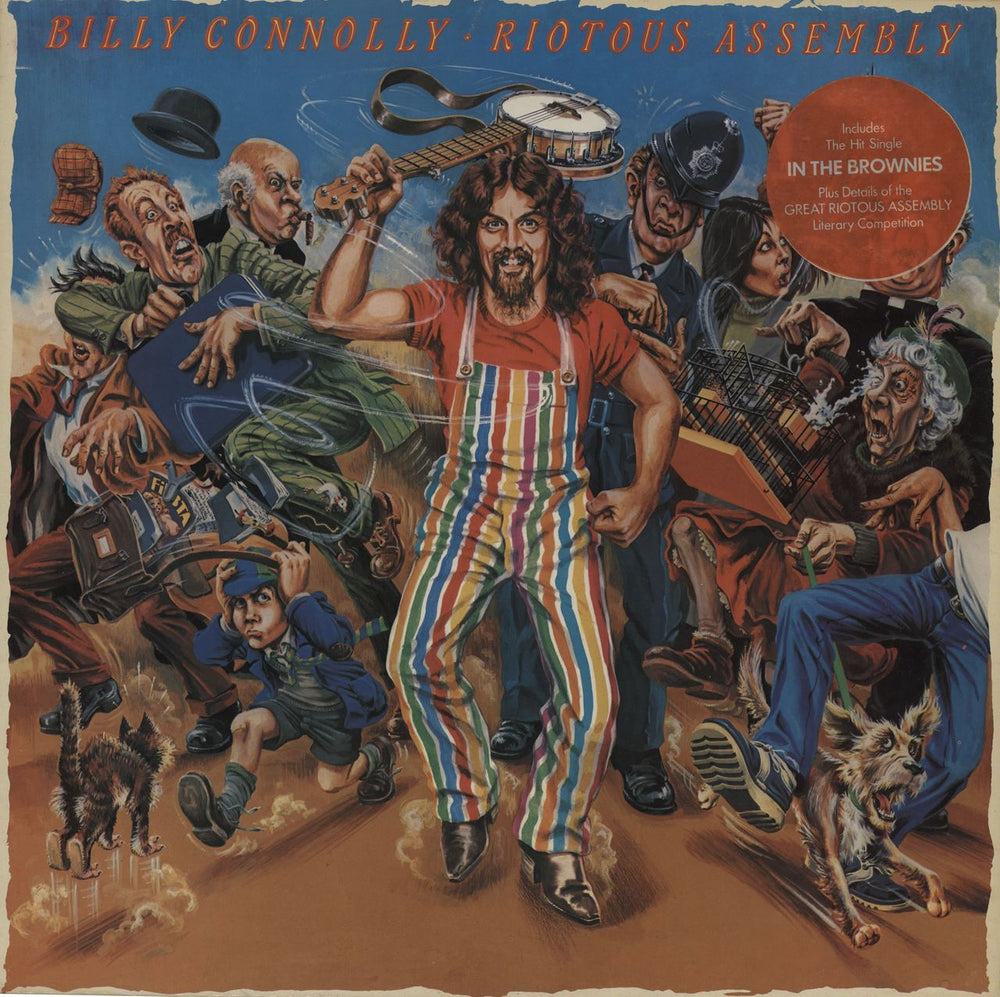 Billy Connolly Riotous Assembly + Insert UK vinyl LP album (LP record) 2383543