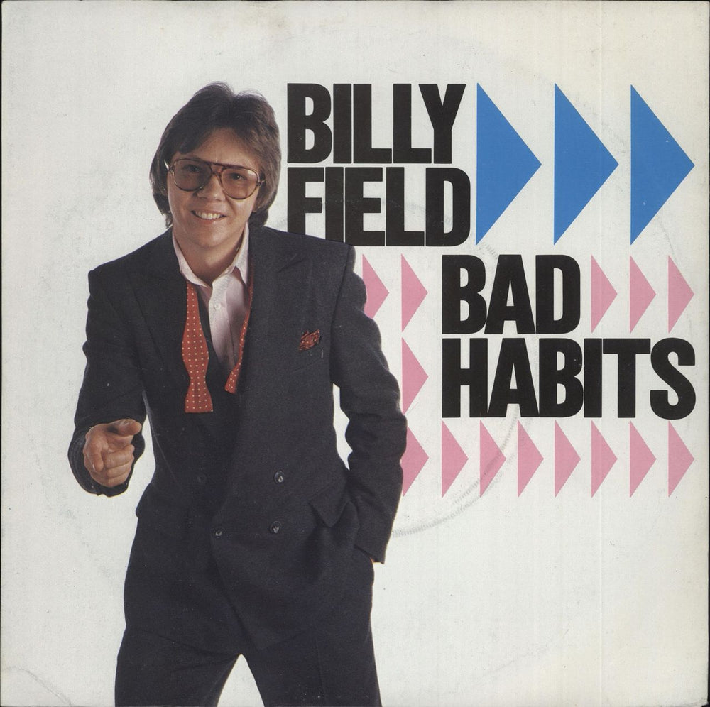 Billy Field Bad Habits - A-label + Sleeve UK Promo 7" vinyl single (7 inch record / 45) CBSA2097