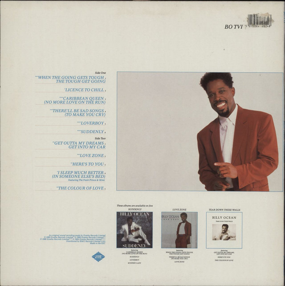 Billy Ocean Greatest Hits - Stickered Sleeve UK vinyl LP album (LP record) 5013705122217