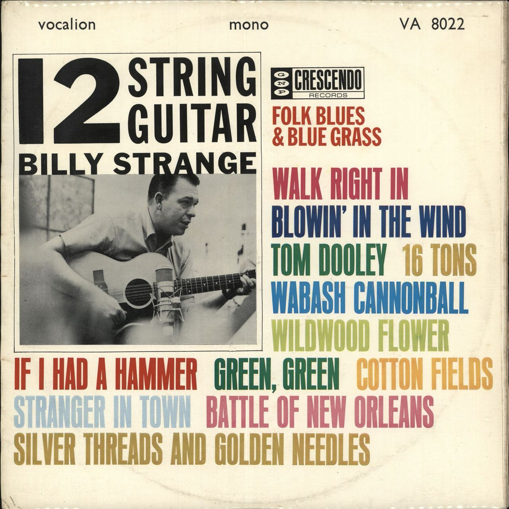 Billy Strange 12 String Guitar UK vinyl LP album (LP record) VA.8022