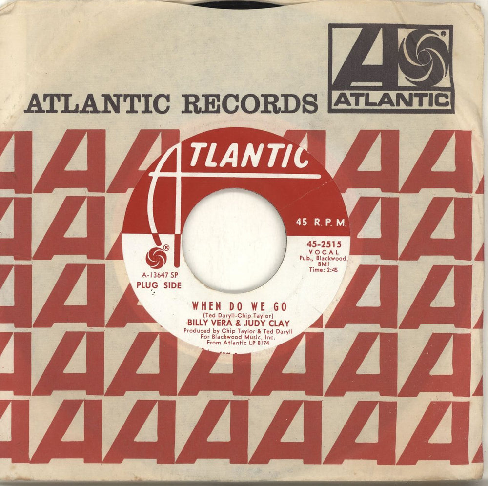 Billy Vera When Do We Go US 7" vinyl single (7 inch record / 45) 45-2515