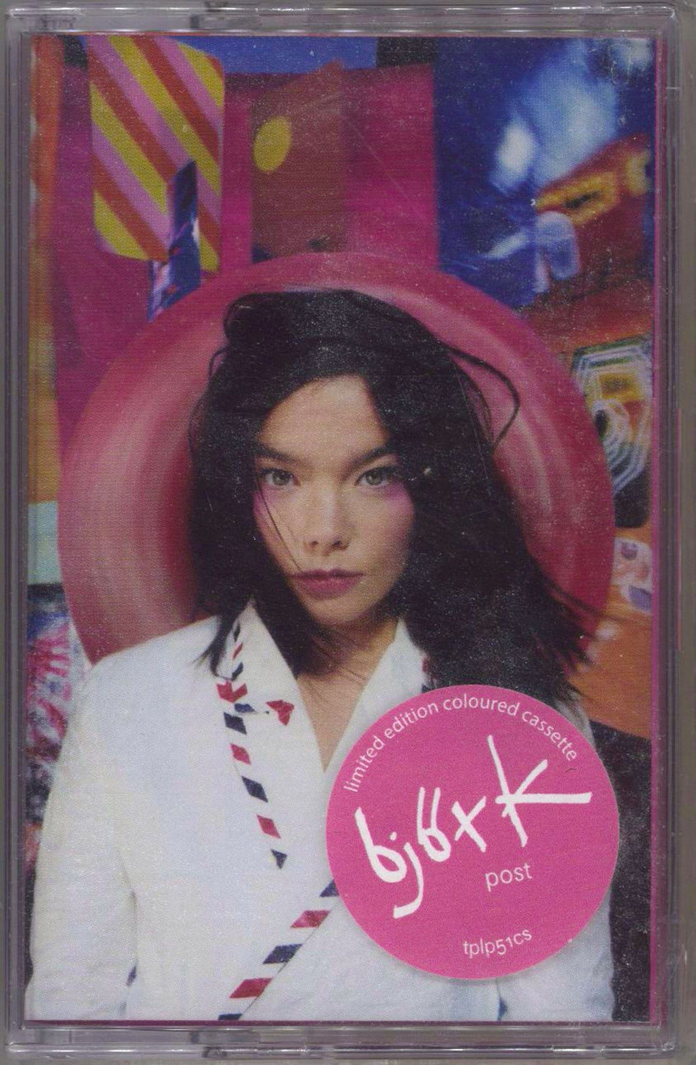 Björk Post - Pink - Sealed UK cassette album TPLP51CS