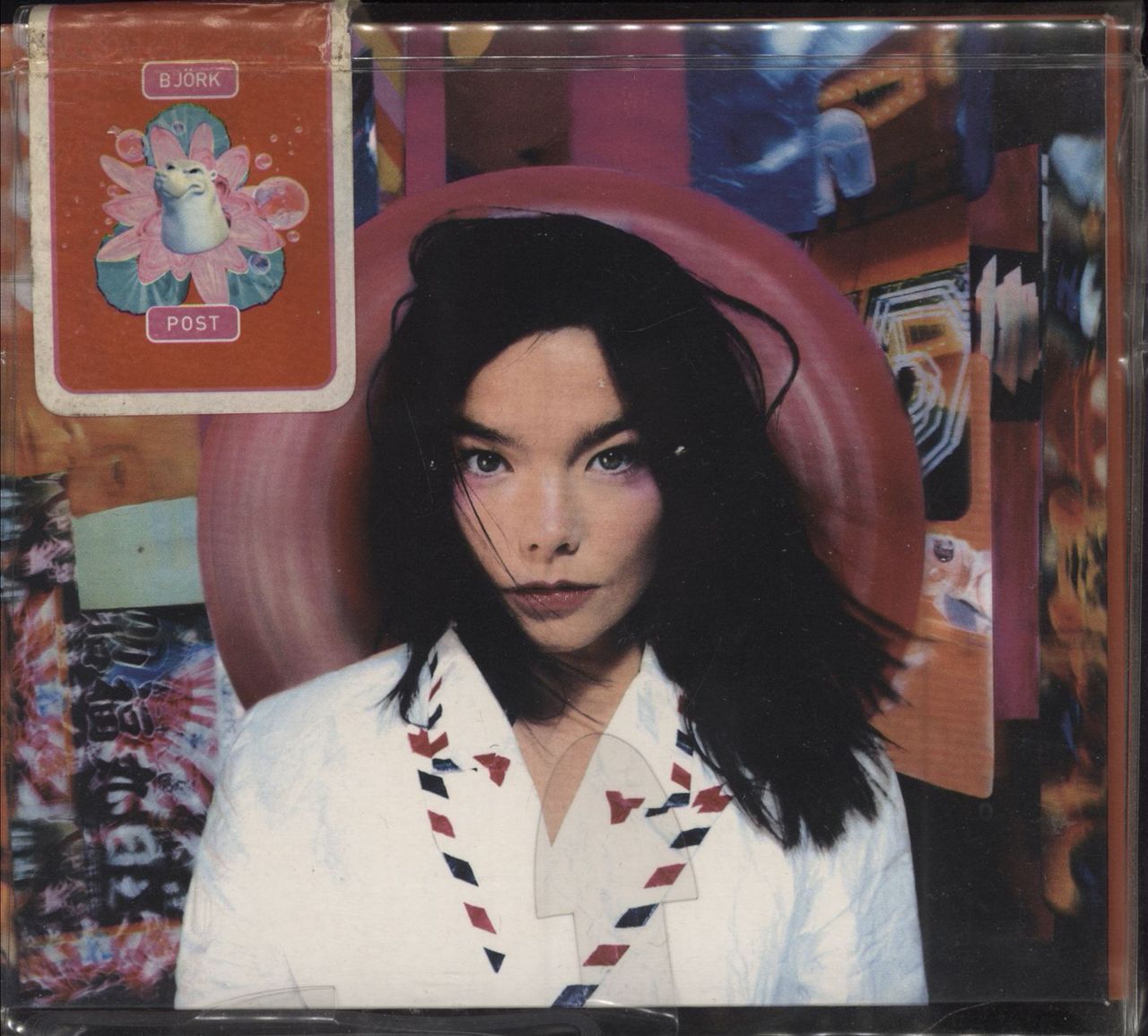 Björk Post - Poly Purse Edition - Stickered UK CD album (CDLP) TPLP51CDL