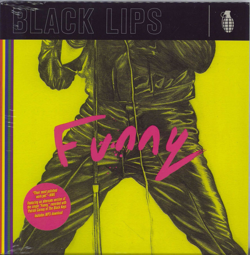 Black Lips Funny - Grey Swirl Vinyl - Sealed US 7" vinyl single (7 inch record / 45) VCA803336