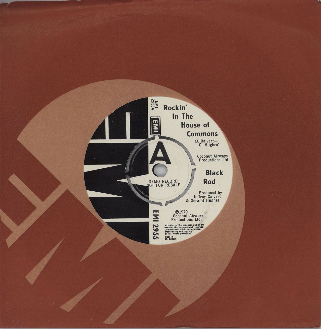 Black Rod Rockin' In The House Of Commons - A Label UK Promo 7" vinyl single (7 inch record / 45) EMI2955