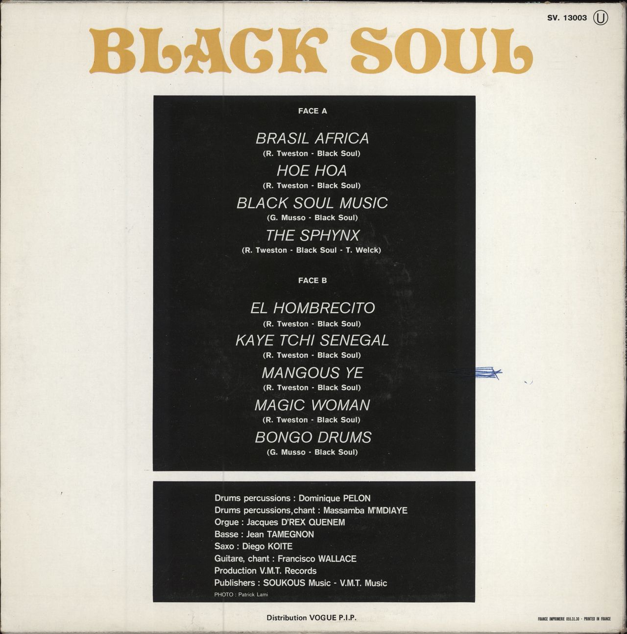 Black Soul Brasil Africa French vinyl LP album (LP record)