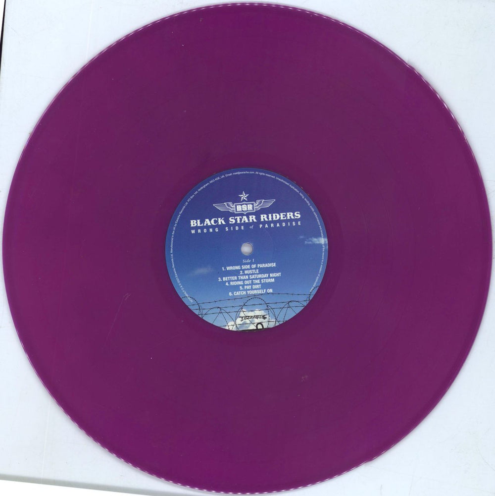 Black Star Riders Wrong Side Of Paradise - Purple Vinyl UK vinyl LP album (LP record) E9BLPWR810015