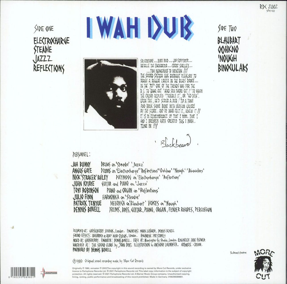 Blackbeard I Wah Dub: Remastered - RSD21 UK vinyl LP album (LP record) 190295089801