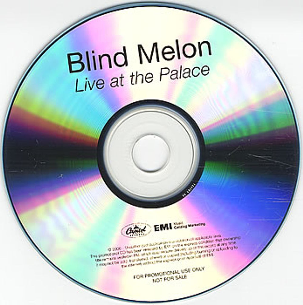 Blind Melon Live at the Palace US Promo CD-R acetate CDR ACETATE