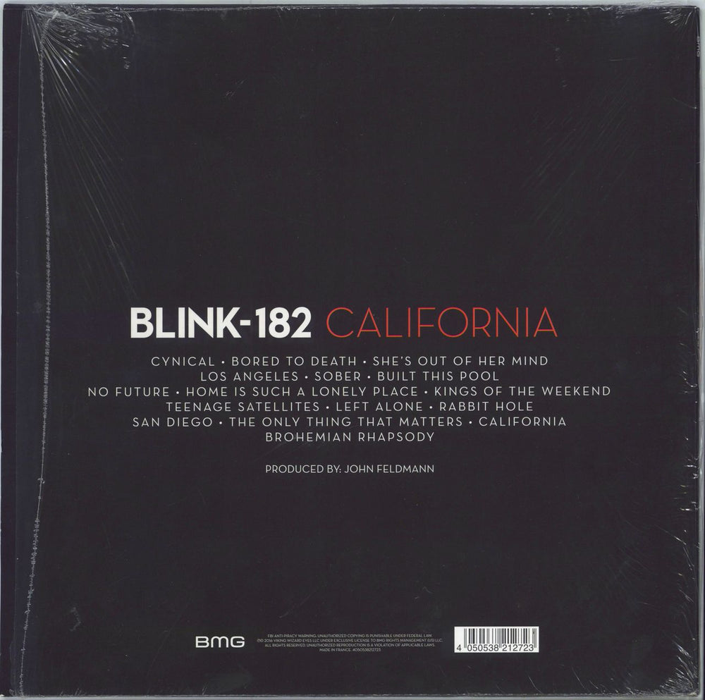 Blink 182 California - Black Vinyl UK vinyl LP album (LP record) 4050538212723