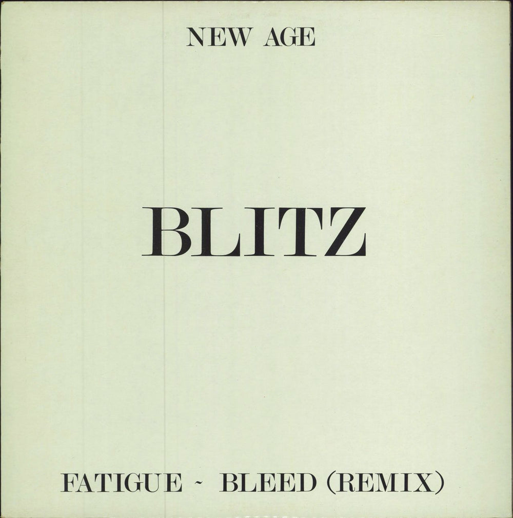 Blitz New Age UK 12" vinyl single (12 inch record / Maxi-single) FS1(12)
