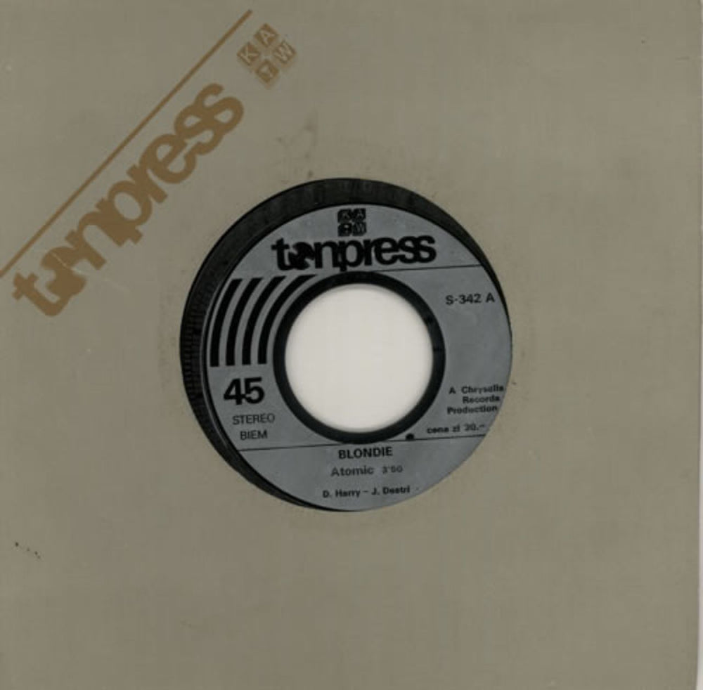 Blondie Atomic Polish 7" vinyl single (7 inch record / 45) S-342