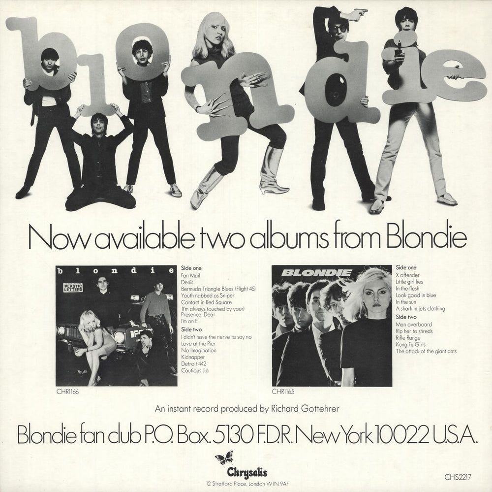 Blondie I'm Always Touched By Your Presence Dear UK 12" vinyl single (12 inch record / Maxi-single)