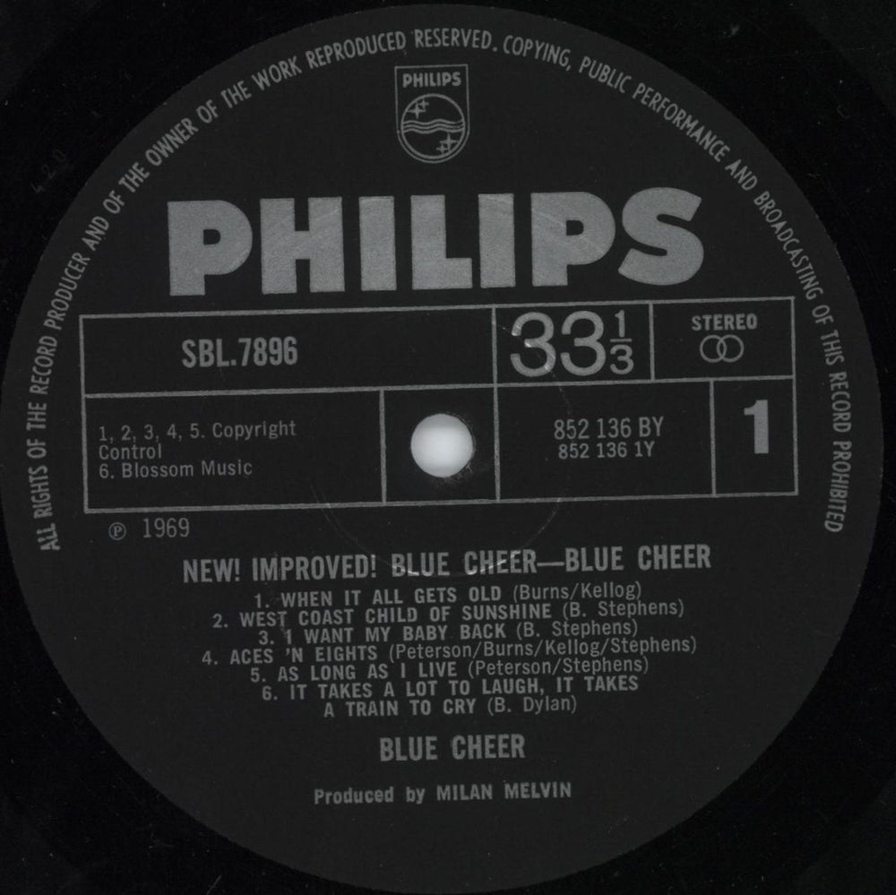 Blue Cheer New! Improved! UK vinyl LP album (LP record) BCELPNE453757