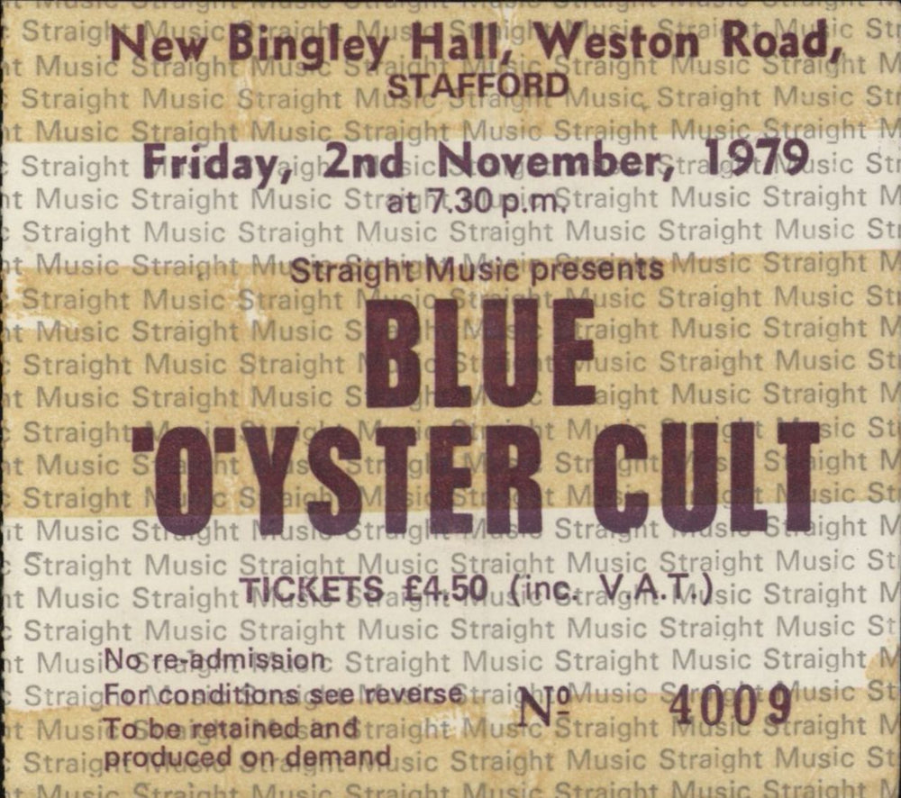 Blue Oyster Cult Mirrors Tour + ticket stub UK tour programme BOCTRMI785818