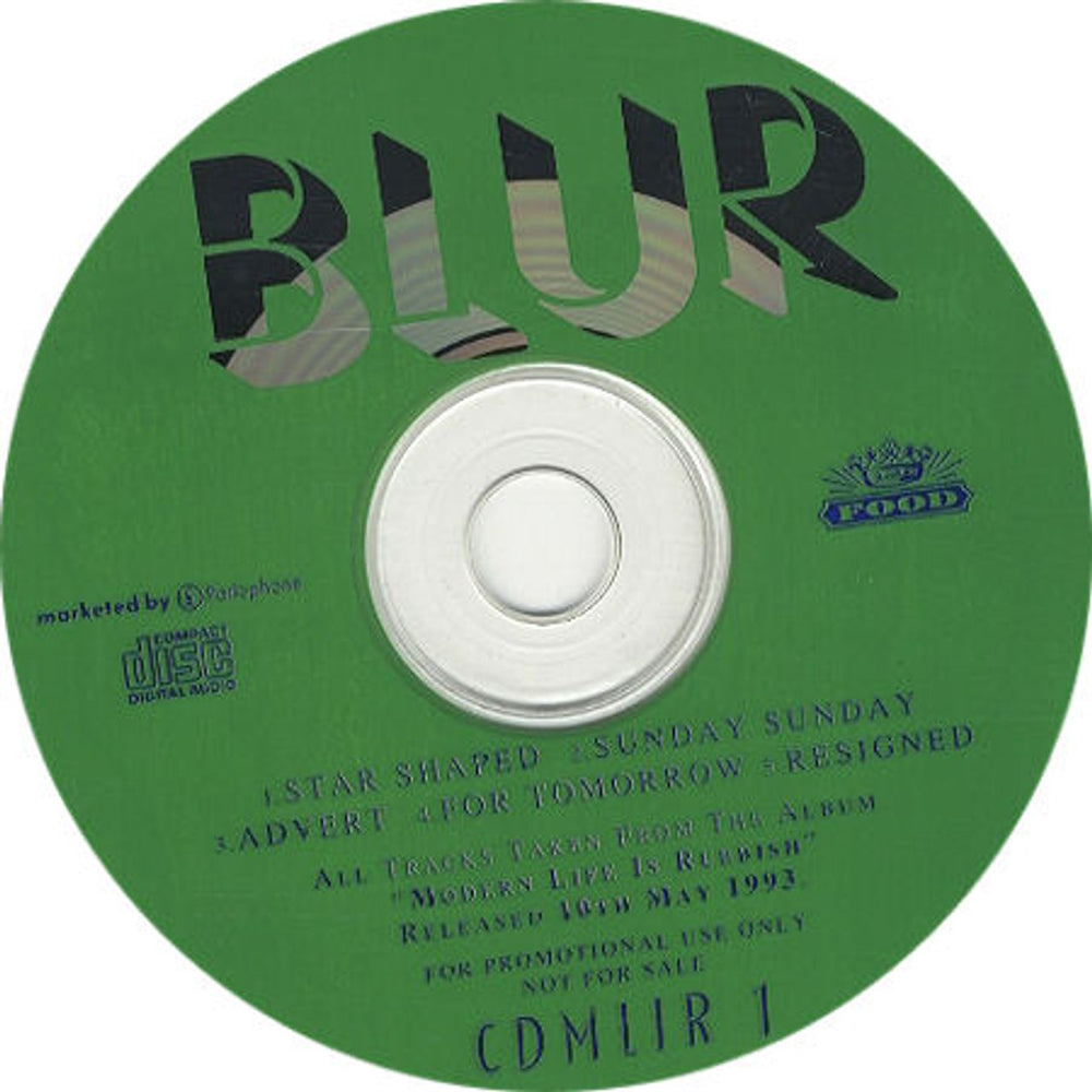 Blur Modern Life Is Rubbish - Sampler UK Promo CD single (CD5 / 5") CDMLIR1