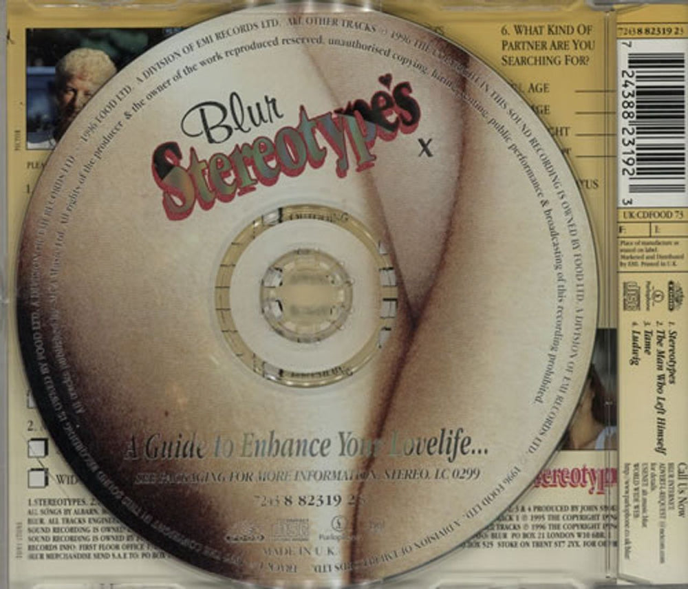 Blur Stereotypes UK CD single (CD5 / 5") BLRC5ST73340