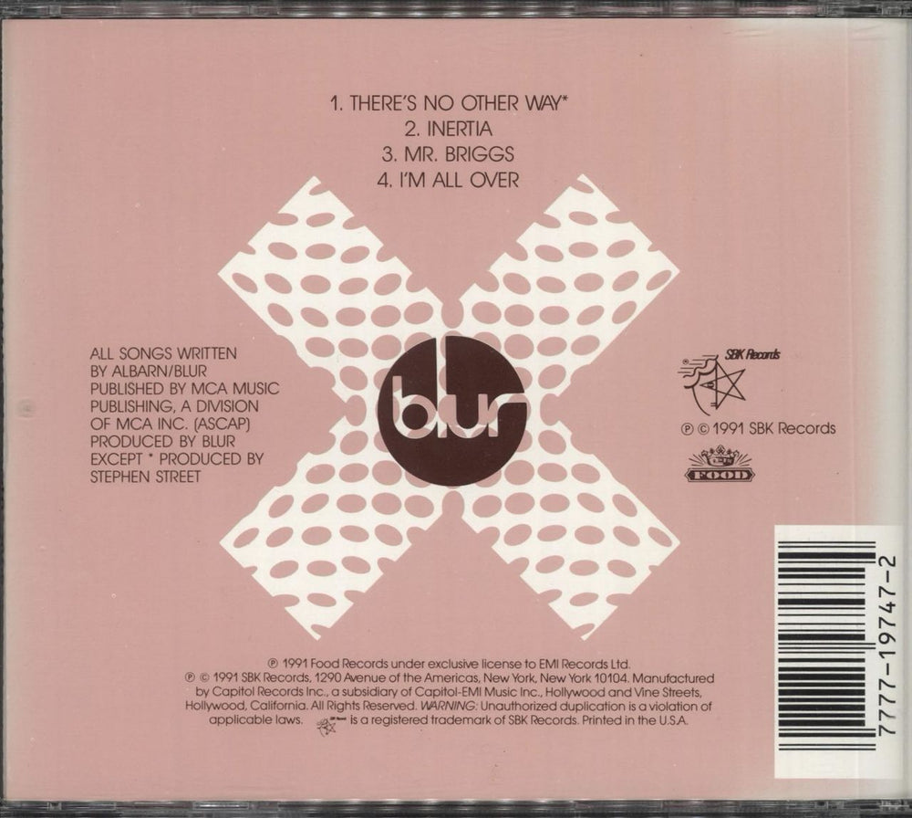Blur There's No Other Way US CD single (CD5 / 5")