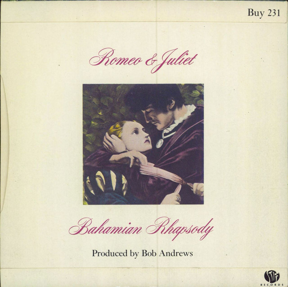 Bob Andrews Love Theme From Romeo & Juliet UK 7" vinyl single (7 inch record / 45)