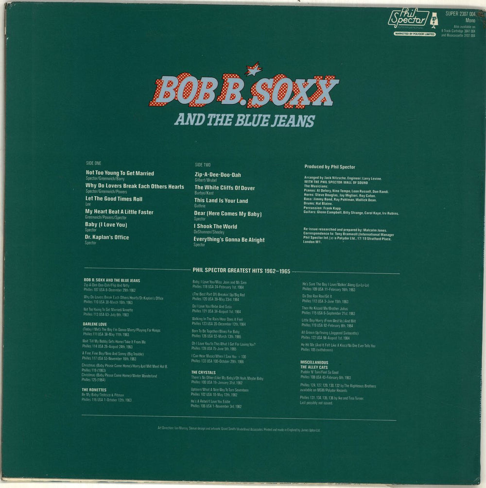 Bob B. Soxx & The Blue Jeans Bob B. Soxx And The Blue Jeans UK vinyl LP album (LP record)