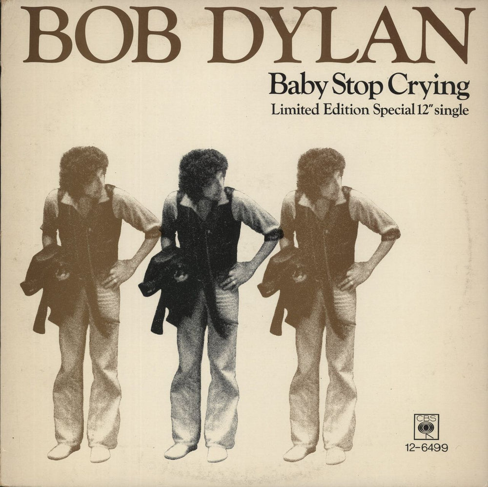 Bob Dylan Baby Stop Crying UK 12" vinyl single (12 inch record / Maxi-single) 12-6499
