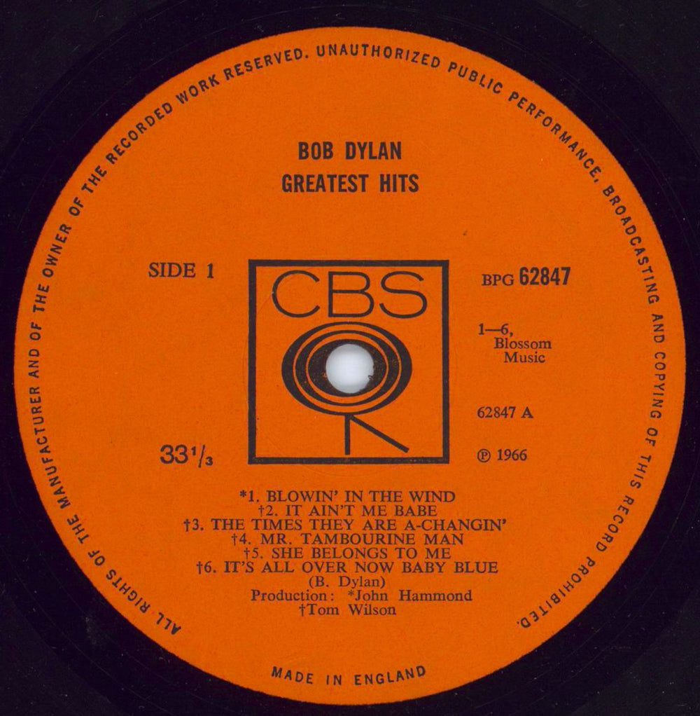 Bob Dylan Greatest Hits - 2nd Mono UK vinyl LP album (LP record) DYLLPGR679047