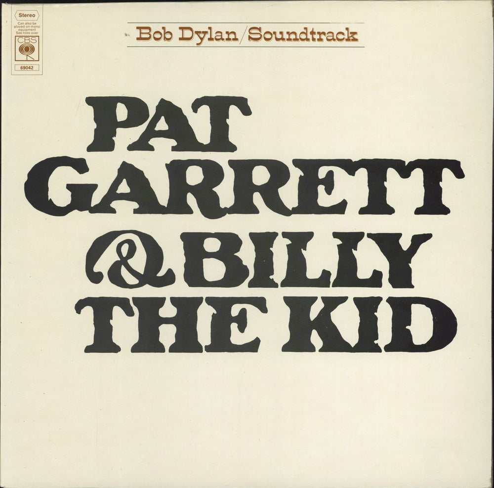 Bob Dylan Pat Garrett & Billy The Kid - 3rd UK Vinyl LP