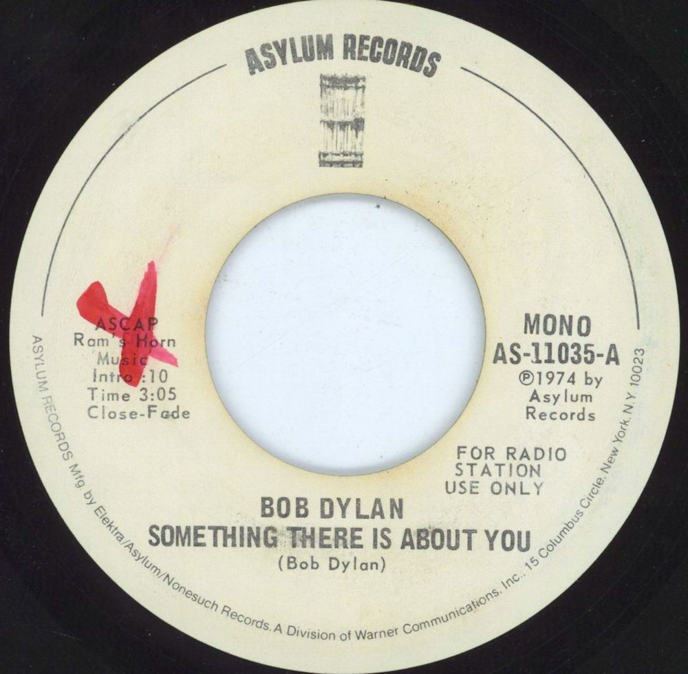 Bob Dylan Something There Is About You - WOL US Promo 7" vinyl single (7 inch record / 45) AS-11035-A