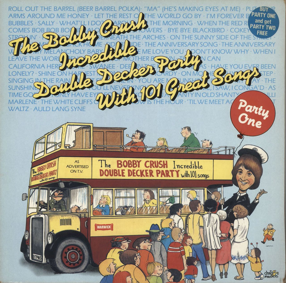 Bobby Crush Incredible Double Decker Party With 101 Great Songs - Party One & Two UK 2-LP vinyl record set (Double LP Album) WW5127/6